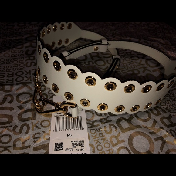 Michael Kors Shoulder strap. White & gold. NWT - Picture 2 of 6